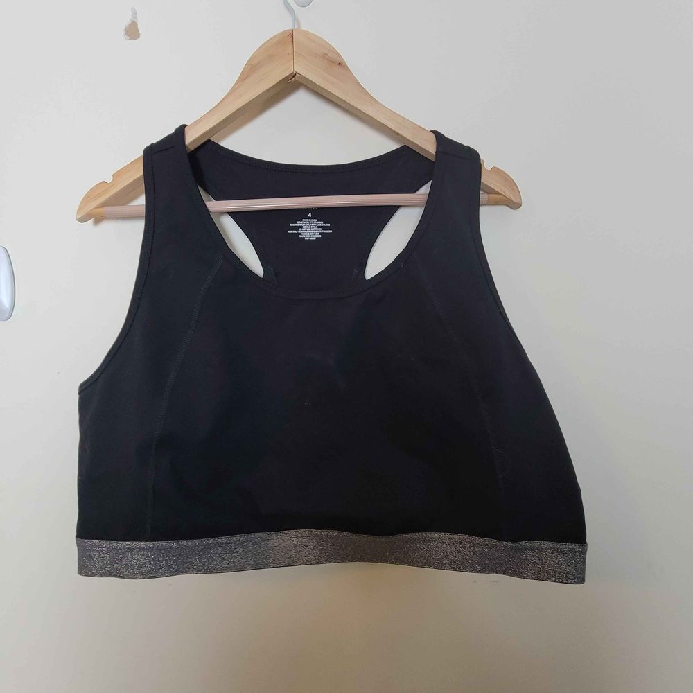 Torrid Black and sparkle Gray Tank Top bra